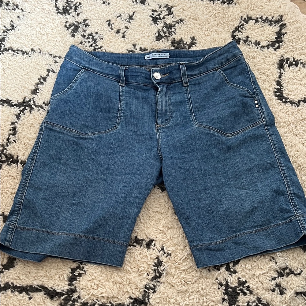 LEE slender secret Blue Denim Shorts Medium